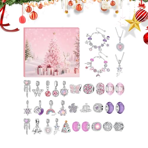 Aceirropy Countdown bis Weihnachtskalender – Weihnachts-Countdown-Kalender, Armbänder, Schmuckherstellungs-Set mit 29 Charm-Perlen, festliche Partygeschenke für Frauen, Kinder, Teenager, Erwachsene Aceirropy Countdown bis Weihnachtskalender – Weihnachts-Countdown-Kalender, Armbänder, Schmuckherstellungs-Set mit 29 Charm-Perlen, festliche Partygeschenke für Frauen, Kinder, Teenager, Erwachsene von Aceirropy