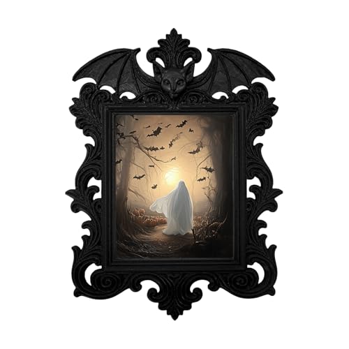 Aceirropy Gotischer Bilderrahmen - 3D Gotischer Halloween Bilderrahmen,Desktop Deko Für Tisch BücherGeschenk Hochzeit Geburtstag von Aceirropy