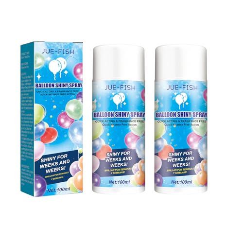 Ballon High Shine Spray,2pcs Latex Ballonglanz,Ballon Hochglanz Spray Für Ein Brillantes Aussehen, Glänzendes Glow-Spray-d-ekor Und Enhancer-Schimmer-Effekt von Aceirropy