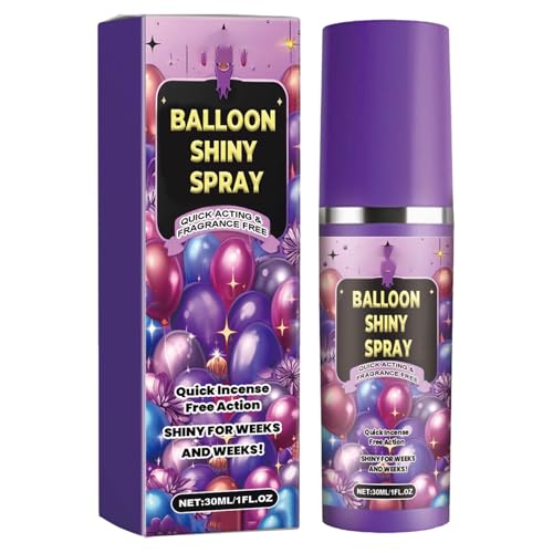 Ballon High Shine Spray,30ml Latex Ballonglanz,Ballon Hochglanz Spray Für Ein Brillantes Aussehen, Glänzendes Glow-Spray-dekors Und Enhancer-Schimmer-Effekt von Aceirropy