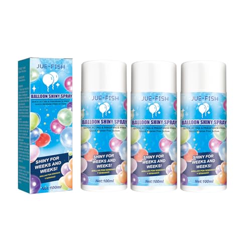 Ballon High Shine Spray,3pcs Latex Ballonglanz,Ballon Hochglanz Spray Für Ein Brillantes Aussehen, Glänzendes Glow-Spray-d-ekor Und Enhancer-Schimmer-Effekt von Aceirropy