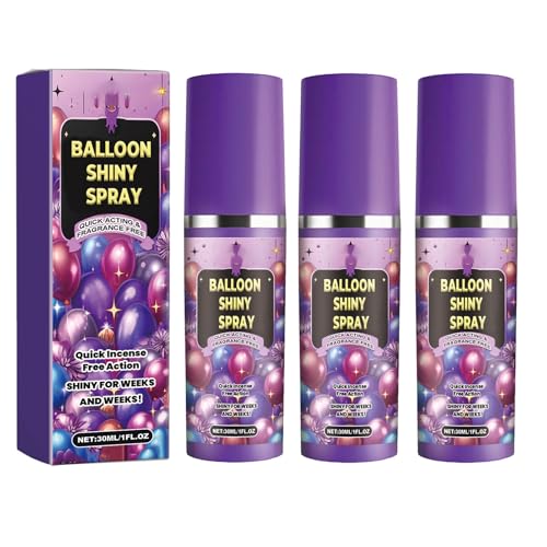 Ballon High Shine Spray,90ml Latex Ballonglanz,Ballon Hochglanz Spray Für Ein Brillantes Aussehen, Glänzendes Glow-Spray-dekors Und Enhancer-Schimmer-Effekt von Aceirropy