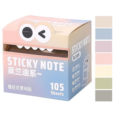 Klebernotizen mit süßem Muster, verbesserter Monsterklebernotiz, 105 Blätter pro Rolle, farbenfroh und lustig, für Stärken, den Arbeitsplatz, die Schule, 7,5 x 7 cm von Aceirropy