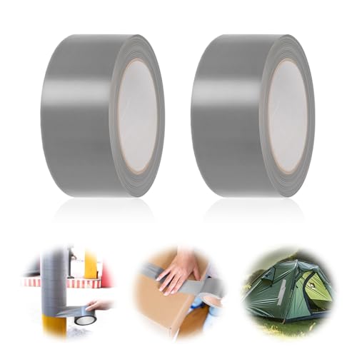 Acentor 2 Rollen Panzertape Extra Stark Wasserfest, Universelles Panzertape, Klebeband Stark für Innen & Außen Gewebeverstärktes Reparaturband, Gaffa Tape Silber 5cm x 30m Acentor 2 Rollen Panzertape Extra Stark Wasserfest, Universelles Panzertape, Klebeband Stark für Innen & Außen Gewebeverstärktes Reparaturband, Gaffa Tape Silber 5cm x 30m von Acentor