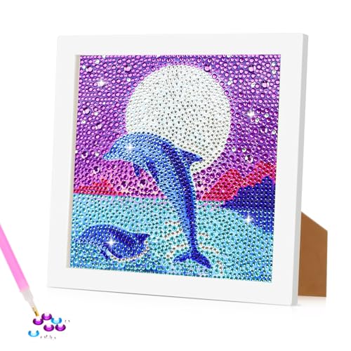 Acentor Delphin Diamond Painting mit Bilderrahmen,5D DIY Malen Nach Zahlen Diamant Painting,DIY Mosaikherstellung Arts Craft für Home Wand Decor,18 * 18cm Acentor Delphin Diamond Painting mit Bilderrahmen,5D DIY Malen Nach Zahlen Diamant Painting,DIY Mosaikherstellung Arts Craft für Home Wand Decor,18 * 18cm von Acentor