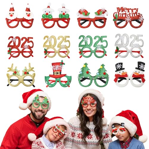 Acentor Weihnachtsbrillen, 12 Stück Partybrillen Set, Weihnachten Brillen Rahmen, Kreative Weihnachten Brillen, Lustige Weihnachten Brille, Neujahrsbrillen für Kinder Feiertagsparty Acentor Weihnachtsbrillen, 12 Stück Partybrillen Set, Weihnachten Brillen Rahmen, Kreative Weihnachten Brillen, Lustige Weihnachten Brille, Neujahrsbrillen für Kinder Feiertagsparty von Acentor