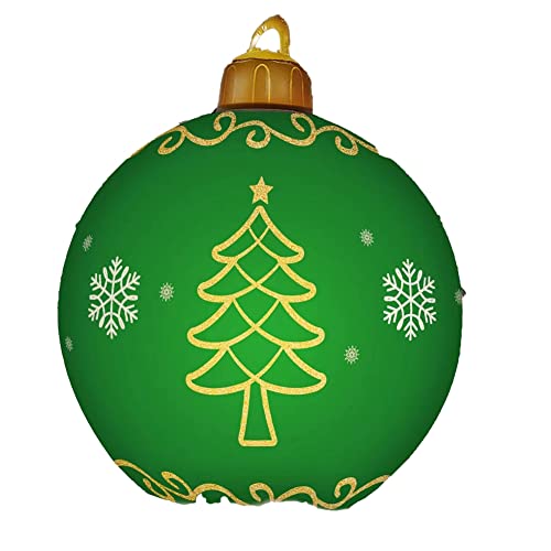 Acfthepiey 60CM Weihnachten Aufblasbare Dekorierte Ball PVC Riesige Große Bälle Weihnachtsbaum Dekorationen Spielzeug Ball Ohne Licht A von Acfthepiey