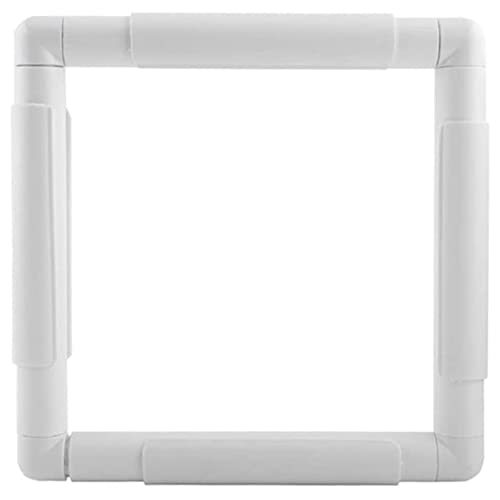 Acfthepiey Kleiner quadratischer Stickrahmen, 15,2 x 15,2 cm, Kunststoff-Klemmrahmen, zum Basteln, Sticken, Schnapprahmen von Acfthepiey
