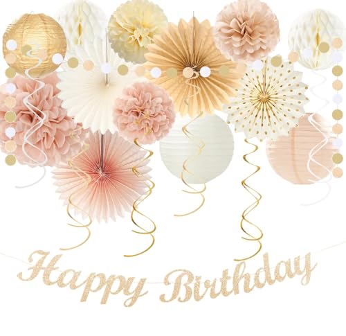 Acidea 21 Stück Champagner-Gold Beige Boho Geburtstag Party Dekorationen Retro Warme Papierfächer Party Dekorationen Papier Blumen Bälle Papier Luftschlangen Laternen Rustikale Backrop Party Acidea 21 Stück Champagner-Gold Beige Boho Geburtstag Party Dekorationen Retro Warme Papierfächer Party Dekorationen Papier Blumen Bälle Papier Luftschlangen Laternen Rustikale Backrop Party von Acidea
