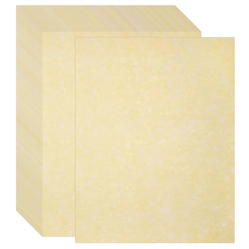 Acidea Pergamentpapier, 180 g/m², verdicktes A4-Pergamentpapier, Vintage Urkundenpapier, Antikes Strukturiertes Doppelseitiges Druckpapier für Urkunden, Lebenslauf, Diplom, Schreiben, 100 Blatt, Beige von Acidea