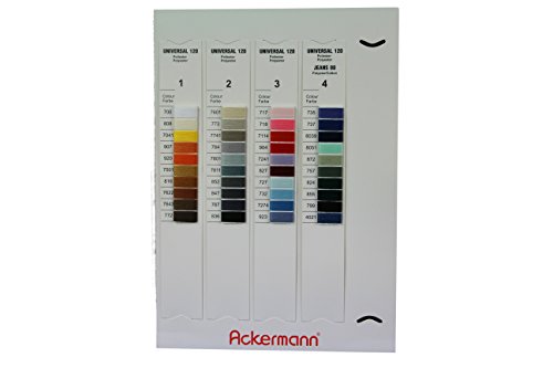 ACKERMANN Nähgarn Farbkarte mit 40 Farben von ACKERMANN
