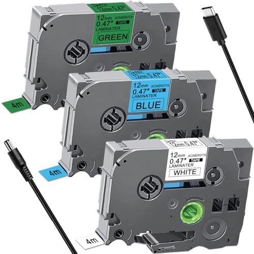 Acmerota Tze-325 schriftband kompatibel für Brother Tze325 TZ-325 9 mm x 8 m weiß auf schwarz laminiertes Etikettenband Für Brother P-touch PT 1010 H105 H100LB D600 2400 D400 E100 D2100 H110,3Pcs Acmerota Tze-325 schriftband kompatibel für Brother Tze325 TZ-325 9 mm x 8 m weiß auf schwarz laminiertes Etikettenband Für Brother P-touch PT 1010 H105 H100LB D600 2400 D400 E100 D2100 H110,3Pcs von Acmerota