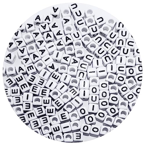 Würfelförmige Vokal-Buchstaben-Perlen – A E I O U Würfelförmige Vokal-Buchstaben-Perlen – A E I O U von Acofect