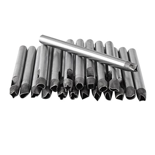 Leder Hohl Punch Set, Acogedor Locheisen Locher 20 teile/satz 5mm Kohlenstoffstahl Blume Loch Lochwerkzeug für Geldbörse/Gürtel Dekoration von Acogedor