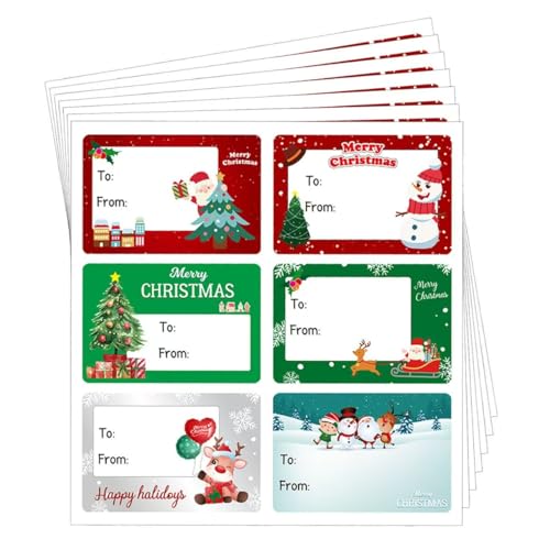 Aufkleber für Weihnachtsetiketten Weihnachtsaufkleber Selbstklebende Geschenkaufkleber 6 × 4 cm Weihnachten Namensaufkleber Christmas Labels Stickers für Weihnachtsdeko Geschenkverpackungen 120 Stück Aufkleber für Weihnachtsetiketten Weihnachtsaufkleber Selbstklebende Geschenkaufkleber 6 × 4 cm Weihnachten Namensaufkleber Christmas Labels Stickers für Weihnachtsdeko Geschenkverpackungen 120 Stück von Acooruiteng