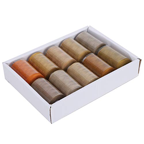 10 Rollen Nähfaden Set Haushaltsfarbe Pagode -Gewinde Zubehör 402 Kann Ihr und Benötigt P Nähfaden SetSewing ThreadHome -Nähgewinde 402 Nähen (braune Kombination) von Acouto