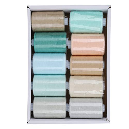 10 Rollen Nähfaden Set Haushaltsfarbe Pagode -Gewinde Zubehör 402 Kann Ihr und Benötigt P Nähfaden SetSewing ThreadHome -Nähgewinde 402 Nähen (coole Farbkombination) von Acouto