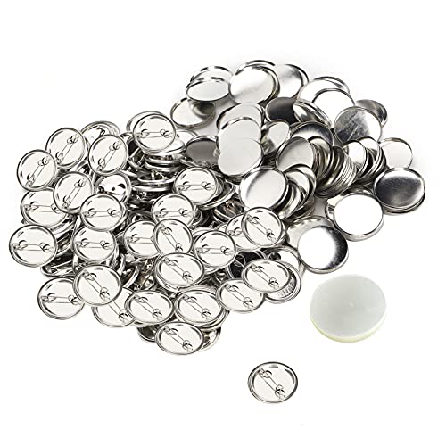 100 Pcs Leere Pin -Taste Taste Erstellen Vorräte Runde Sicherheitsausweis Emblem Medaille Teile Vorräte für Handwerk Geschenke Souvenirs für DIY -Geschenke (100 Sätze von Acouto