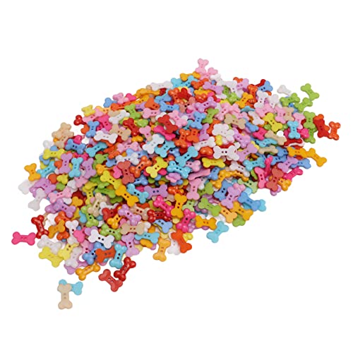 1000 PCS Hundeknochenknöpfe Helle Lebende Farben Süßes Hund Knochen Zwei Löcher Plastikweite Bastelknöpfe Hundeknochen Knöpfe Craft Löcher Buttonsplast und Lebendige Niedliche Augen C. von Acouto