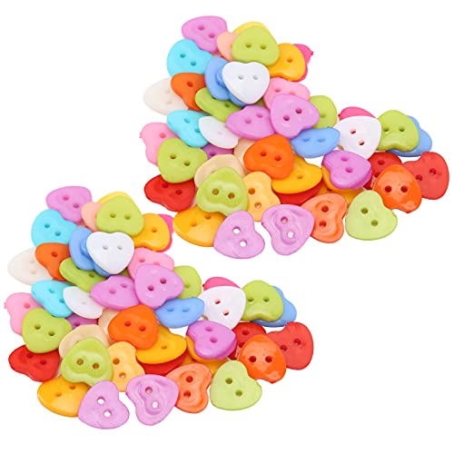 100pcs Harte und Ungebundene Harznähknöpfe, Ersetzen Sie Ihre alten Knöpfe, Perfekt für Handwerk, Wasserdicht und Vielseitig, Farbvielfalt, Süße Herzform mit Rundungen (15 100pcs Harte und Ungebundene Harznähknöpfe, Ersetzen Sie Ihre alten Knöpfe, Perfekt für Handwerk, Wasserdicht und Vielseitig, Farbvielfalt, Süße Herzform mit Rundungen (15 von Acouto