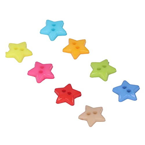 200pcs Sternknöpfe Farbenfrohe Einzigartige Design Niedliche SM -Deco -Knöpfe Zum Nähen Dekoration DIY Crafts Star Knöpfe von Acouto