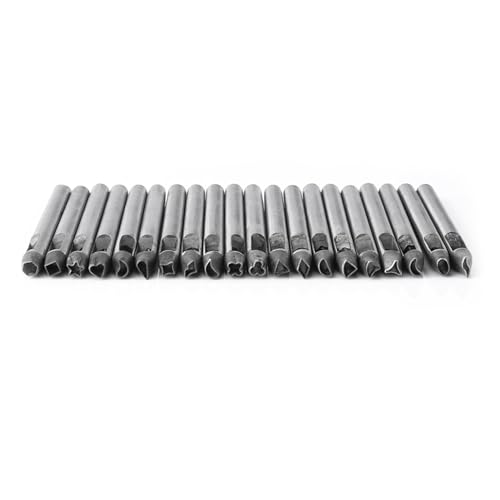 20pcs / Set Lederhandwerk 5 Mm Kohlenstoffstahlblüte PU -Loch -Werkzeug für Brieftasche/Gürteldekoration PU Hole Toolcarbon Stahl PU Leder PU Holeleather Puncherleder Toolflower PU Hole für von Acouto
