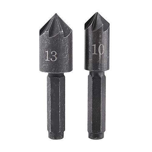 2pcs 7 Flöte 82 Grad 1/4 "Hex Shank High Carbon Stahl Countersink Cutter Bits Countersink Schaltern Bit Cuttchamfering Chip 2pcs 7 Flöte 82 Grad 1/4 "Hex Shank High Carbon Stahl Countersink Cutter Bits Countersink Schaltern Bit Cuttchamfering Chip von Acouto