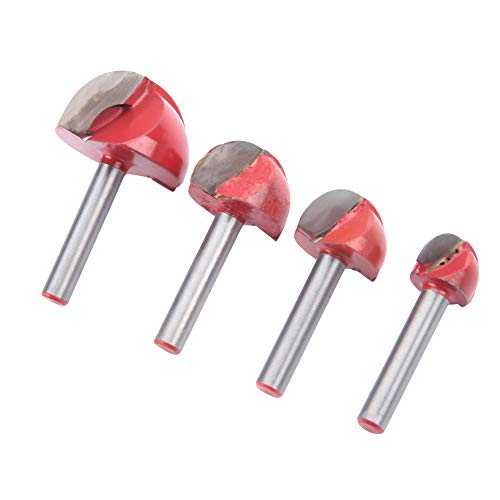 4pcs 6 * 16-6 * 32 Rundes Holzverarbeitungsschneider Slotting-Werkzeug Router Bit Rundes Bodenmahlen Untergeordnetes Holzbearbeitung von von Acouto