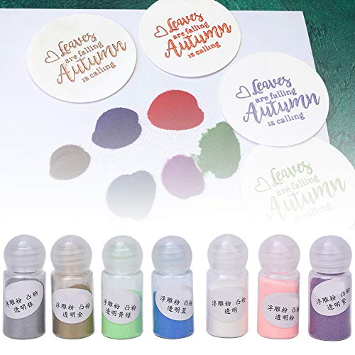 7 Farbe DIY -Prägepulverkunst Liefert Gemälde Stam Scrapbooking Dekoration 10 Ml, Bevor das Shake 7 Verschiedene Farbdämpferpulver Ihre ARR -Projekte Reicher Macht und Mehr von Acouto