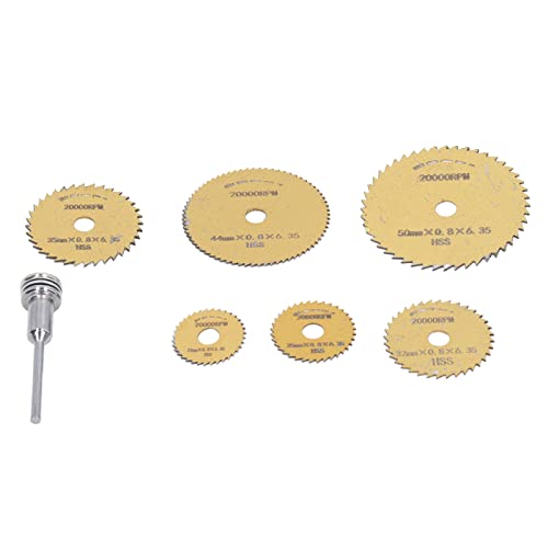 7 -teilige Set HSS Säge Ultra -Dünn Schnell Schneiden Tragbares Holzbearbeitung Kreisförmiger Säge mit Stange für Holz PVC HSS SAW SACKBLAYBE von Acouto