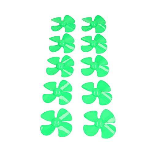 Acouto 10pcs 100mm 4 Blades Propeller -Spielzeugmodell Rotierendes Zubehör mit 2 Mm Loch XR-150blue 4 Blades Propellerplastic Propeller100mm PropellerDiy Model Propellerboot (Green) von Acouto
