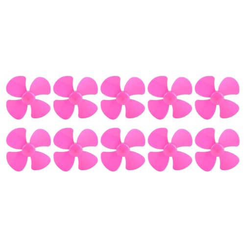 Acouto 10pcs 100mm 4 Blades Propeller -Spielzeugmodell Rotierendes Zubehör mit 2 Mm Loch XR-150blue 4 Blades Propellerplastic Propeller100mm PropellerDiy Model Propellerboot (Rosenrot) von Acouto