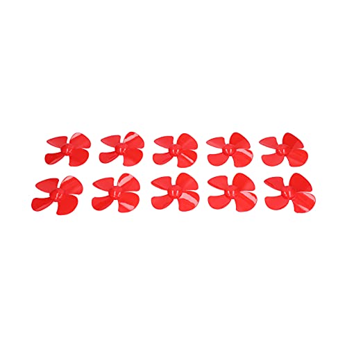 Acouto 10pcs 100mm 4 Blades Propeller -Spielzeugmodell Rotierendes Zubehör mit 2 Mm Loch XR-150blue 4 Blades Propellerplastic Propeller100mm PropellerDiy Model Propellerboot (Rot) von Acouto