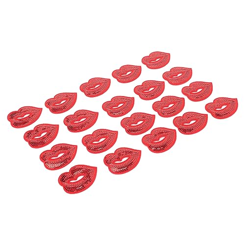 Acouto 20pcs Lippenformflecken, Modische Exquisite DIY -Handwerks -Selbstklebstoffeisen auf Flecken für Kleidung, mit Roten Aussehen, Können T -Shirts, Taschen Dekorieren, Acouto 20pcs Lippenformflecken, Modische Exquisite DIY -Handwerks -Selbstklebstoffeisen auf Flecken für Kleidung, mit Roten Aussehen, Können T -Shirts, Taschen Dekorieren, von Acouto