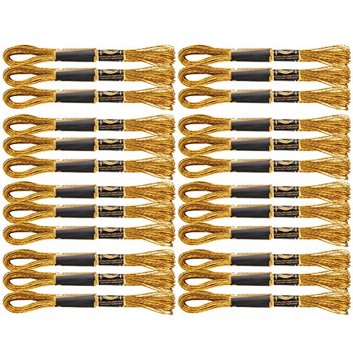 Acouto 24 Stück Metallic Glanz Polyester Stickerei Faden, Hell mit Hochfesten Seinen für Kreuz Stich Nähen, Freundschaft Armbänder, Handwerk, 3 in 1 Faden, Hand Gefertigte Garn Acouto 24 Stück Metallic Glanz Polyester Stickerei Faden, Hell mit Hochfesten Seinen für Kreuz Stich Nähen, Freundschaft Armbänder, Handwerk, 3 in 1 Faden, Hand Gefertigte Garn von Acouto