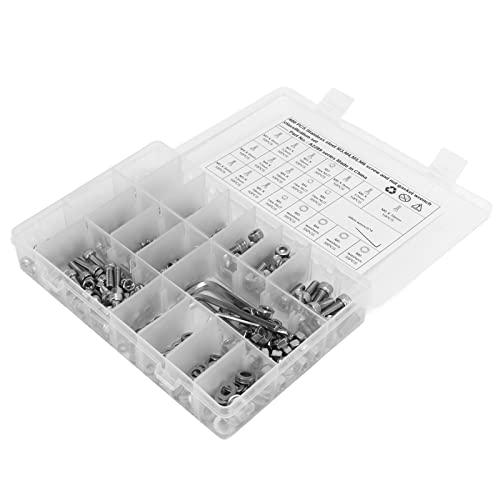 Acouto 400pcs Sechskantbuchse Schrauben Muttern Set M3 M4 M5 M6 304 Edelstahl -Sortiment für Autos Truck Acouto 400pcs Sechskantbuchse Schrauben Muttern Set M3 M4 M5 M6 304 Edelstahl -Sortiment für Autos Truck von Acouto
