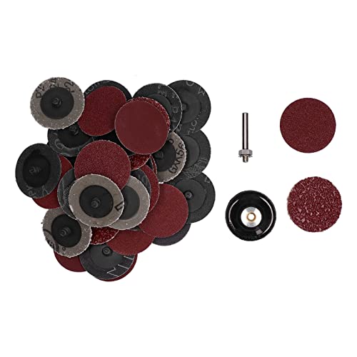 Acouto 40pcs 2in Lock -Schleifpapier und /4 -Zoll Halter Sandpapier Set Bequem und Hohe Effizienz für die Fabrik und das Polieren der Multifunktionen Ein Schleifscheiben Setlock Sandpaper und Paper von Acouto
