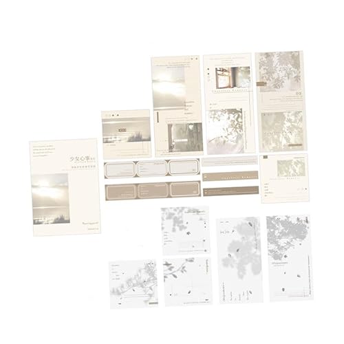 Acouto 45 Blätter Notizen Setzen Leichte Schattenmotiven Exquisite Diy Selbstklebende Notizaufkleber für die Schule Warmer Traum mehr. Kalender Gesamtnotizen (Warmer Traum) von Acouto