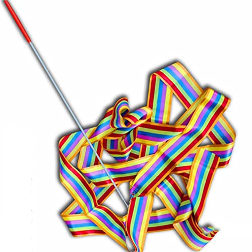 Acouto 4m/13.12ft Tanzbänder Gymnastics Ribbon Streamer Dancing Streamers Zauberstäbe für Orange Das Ist Ribbon und von Faser -Gla Dance Ribbongymnastics Ribbongymnastics (Bunt) von Acouto