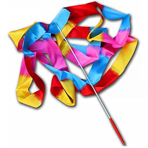 Acouto 4m/13.12ft Tanzbänder Gymnastics Ribbon Streamer Dancing Streamers Zauberstäbe für Orange Das Ist Ribbon und von Faser -Gla Dance Ribbongymnastics Ribbongymnastics (Flamme) von Acouto