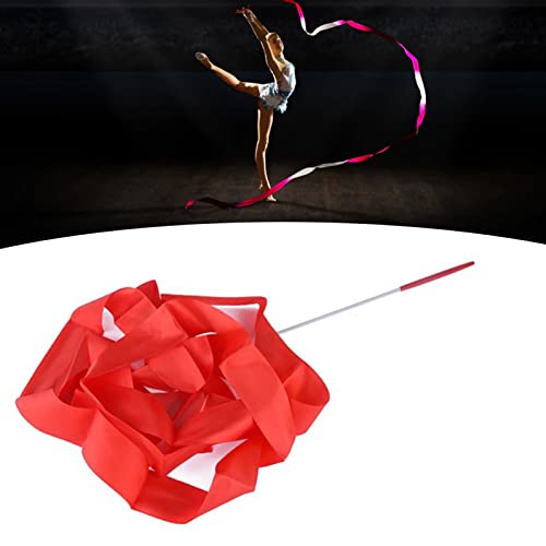 Acouto 4m/13.12ft Tanzbänder Gymnastics Ribbon Streamer Dancing Streamers Zauberstäbe für Orange Das Ist Ribbon und von Faser -Gla Dance Ribbongymnastics Ribbongymnastics (Rot) von Acouto