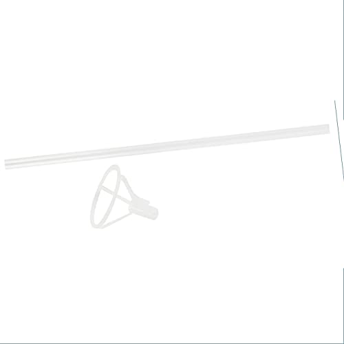Acouto 50pcs Ballonsticks mit Tassen, 15,7 Zoll Dicke Transparente Halter Zum Geburtstag, Hochzeit und Partydekor (passt 24 Zoll Luftballons) von Acouto