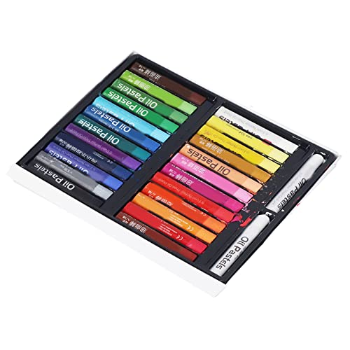Acouto 52 Farben Ölpastellet, Breite Farbauswahl, Glatte Mischung für Künstler, Ideal für Anfänger, Schüler, Professionelle Künstler, Einfach zu Bedienen, Ölmalereien usw. (24 Farben) von Acouto