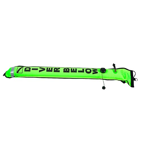 Acouto 5ft Hohe Sichtbarkeit Aufblasbare Tauch -SMB -Marker MarkerDiving Markeroberfläche Marker Boydiving MarkerDiving Markerinflatable Boydiving Accessoires (fluoreszierendes Gelb) von Acouto