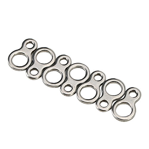Acouto 60pcs Edelstahlfischerei Abbildung 8 Jigging Ringe Lure Tackle Accessoires und Korrosive 2 Ösen Doppelt So Viel Mehr für die 3 oder Angeln Abbildung 8 Rin von Acouto