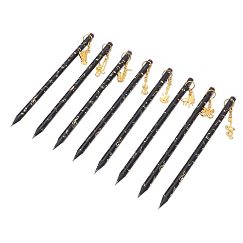 Acouto 8PCS Musical Note Sett mit Anhänger - Kinder und Erwachsene, Schwarz von Acouto
