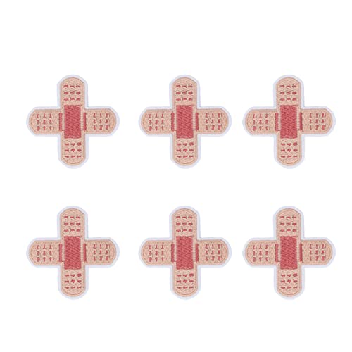 Acouto Bandhilfe Bestickter Eisen auf Patch Set Haltbar Niedliche Form Applikationen für DIY -Röcke Taschen Hüte, 6pcs für den Haushalt von Acouto