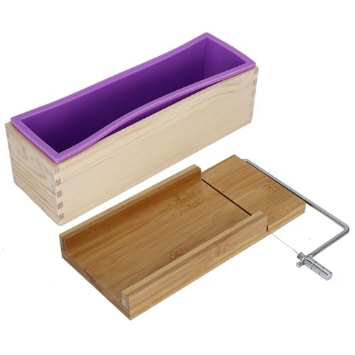 Acouto DIY Candle Bread Making Cutter Set Küchenzubehör Lesen Sie Es Moldsoap Cutter Moldbread Cuttersoap MAUPEN MOPPENSCHAFTEN Boxkitchen (Setzen Sie vier (Bambus und Holz flach + 1200) von Acouto