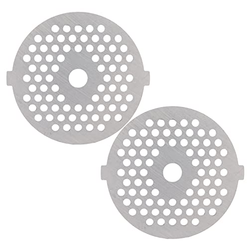 Acouto Electric Mincer Vane/Flügel Edelstahl Rundlochplatte für 5#, B -Fleisch Vom Typ Hackfleisch, Schneidefleisch Mühle/Flügel für Anwendbare Modelle, 2pcs für Mincer (3-mm-Maschenmesser) von Acouto
