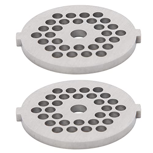 Acouto Electric Mincer Vane/Flügel Edelstahl Rundlochplatte für 5#, B -Fleisch Vom Typ Hackfleisch, Schneidefleisch Mühle/Flügel für Anwendbare Modelle, 2pcs für Mincer (5-mm-Maschenmesser) von Acouto
